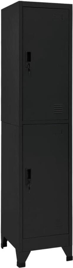 Moderne Lockerkast van Staal 38x45x180 cm Duurzame Opbergkast voor Kantoor en Thuis