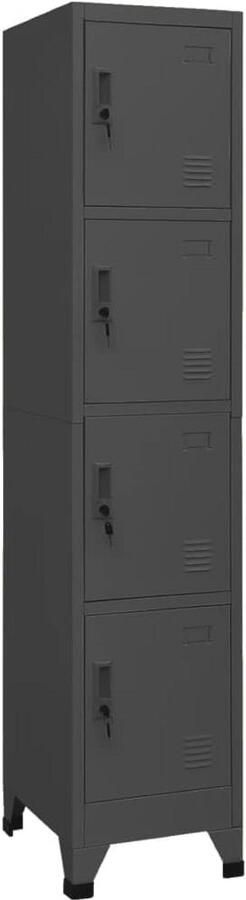 Moderne Lockerkast van Staal 38x45x180 cm Duurzame Opbergoplossing voor Kantoor en Thuis