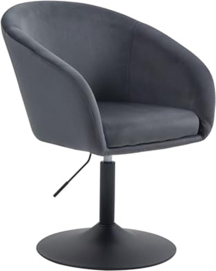 Moderne Loungestoel met Armleuningen Verstelbare Draaistoel van Fluweel