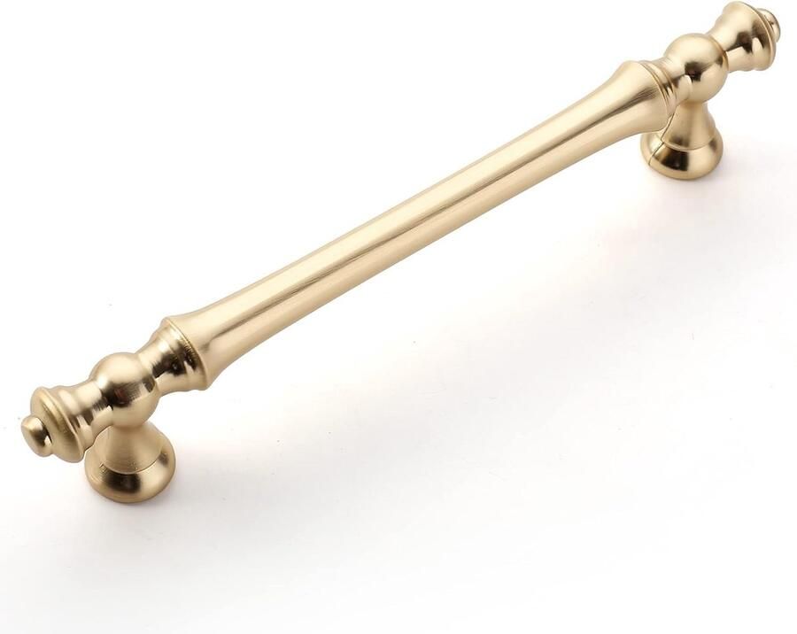 Moderne Mat Gouden Deurgrepen 128 mm Geschikt voor Keuken en Kantoor 6 Stuks Zinklegering