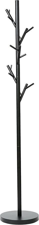 Moderne metalen kapstok voor hal en kantoor 170 cm hoog en stabiel Mat zwart