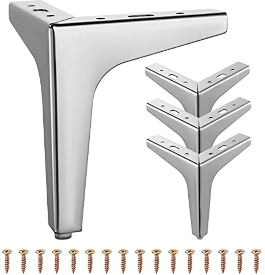 Moderne metalen meubelpoten voor meubels 4 stuks driehoekige meubelpoten 10 cm