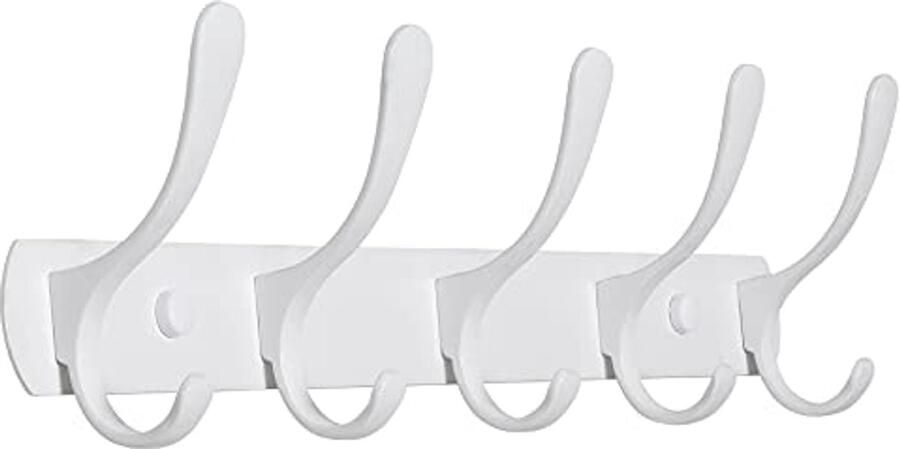 Moderne metalen wandkapstok met 5 haken Stevige wandhaak voor jassen kleding en hoeden