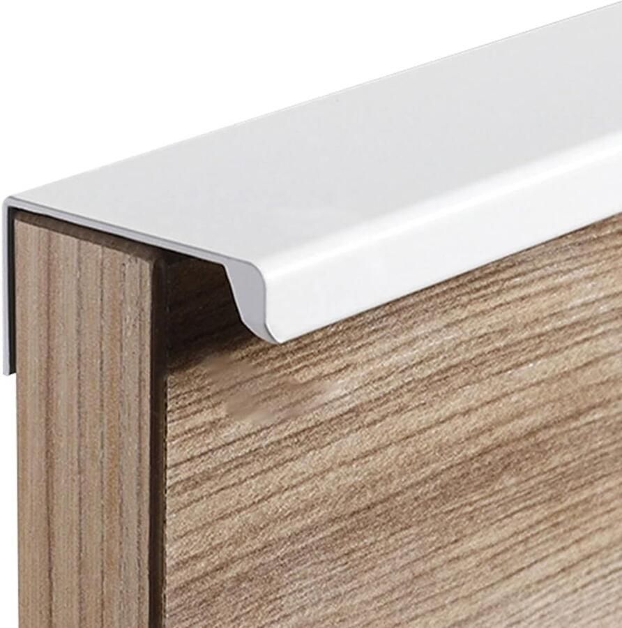 Moderne verborgen meubelgrepen 10 stuks wit aluminium 96 mm gatmiddel