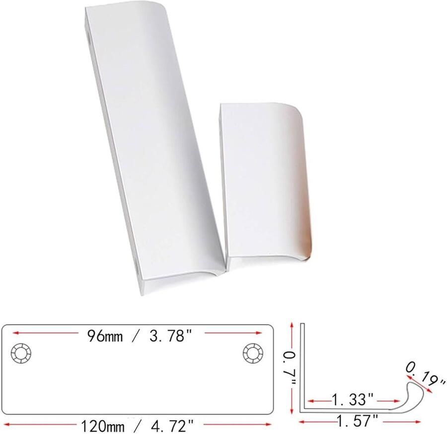 Moderne meubelhandgrepen Aluminiumlegering Set van 8