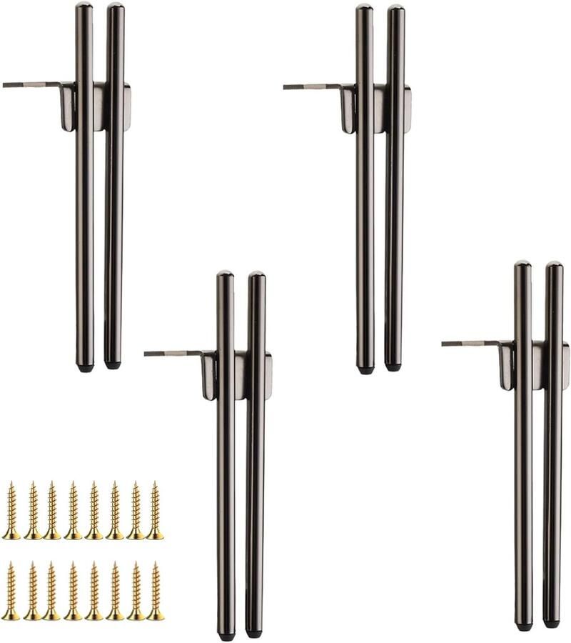 Moderne meubelpoten elegant design 4 stuks zwart metaal 18 cm