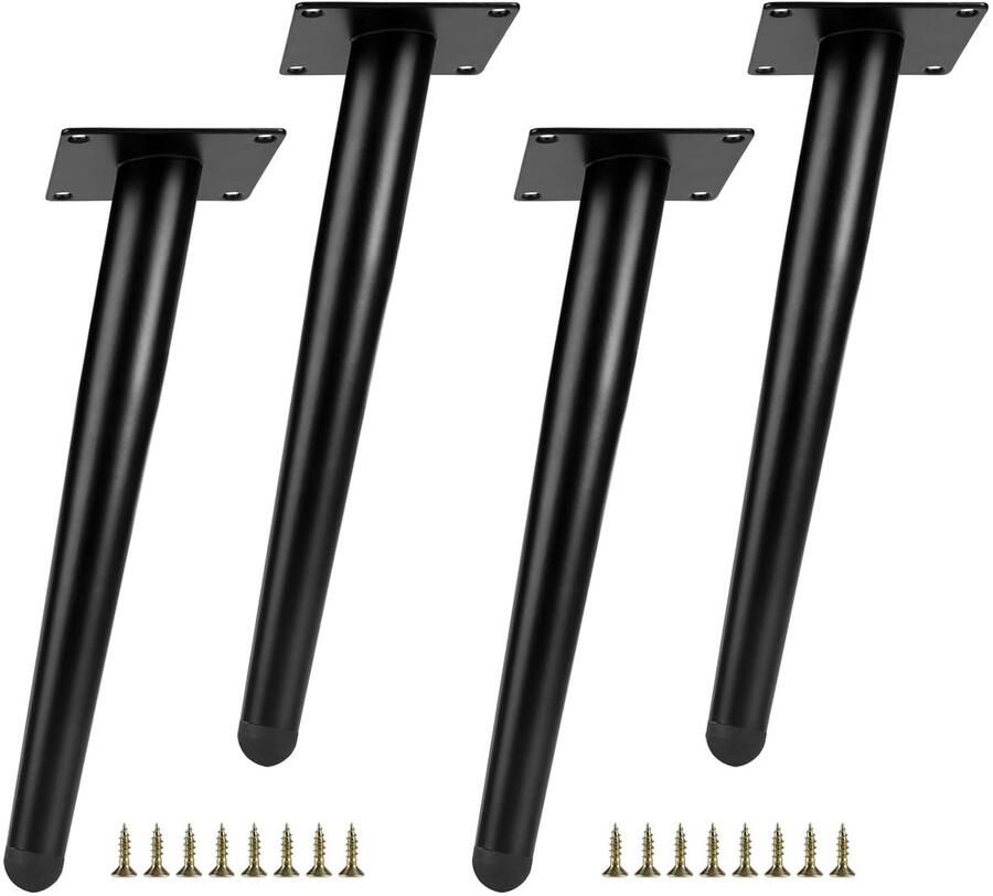 Moderne meubelpoten Stijlvol en duurzaam Set van 4 Zwart Metaalijzer