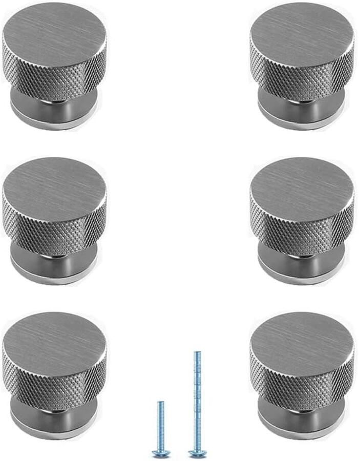 Ibenzoa Stijlvolle Ronde Zilveren Kastknoppen Voor Moderne Interieurs