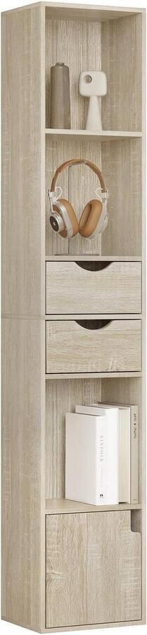 Rootz Living Rootz moderne multifunctionele boekenkast opbergorganisator displayplank verstelbaar duurzaam ruimtebesparend 30 cm x 158 cm x 24 cm