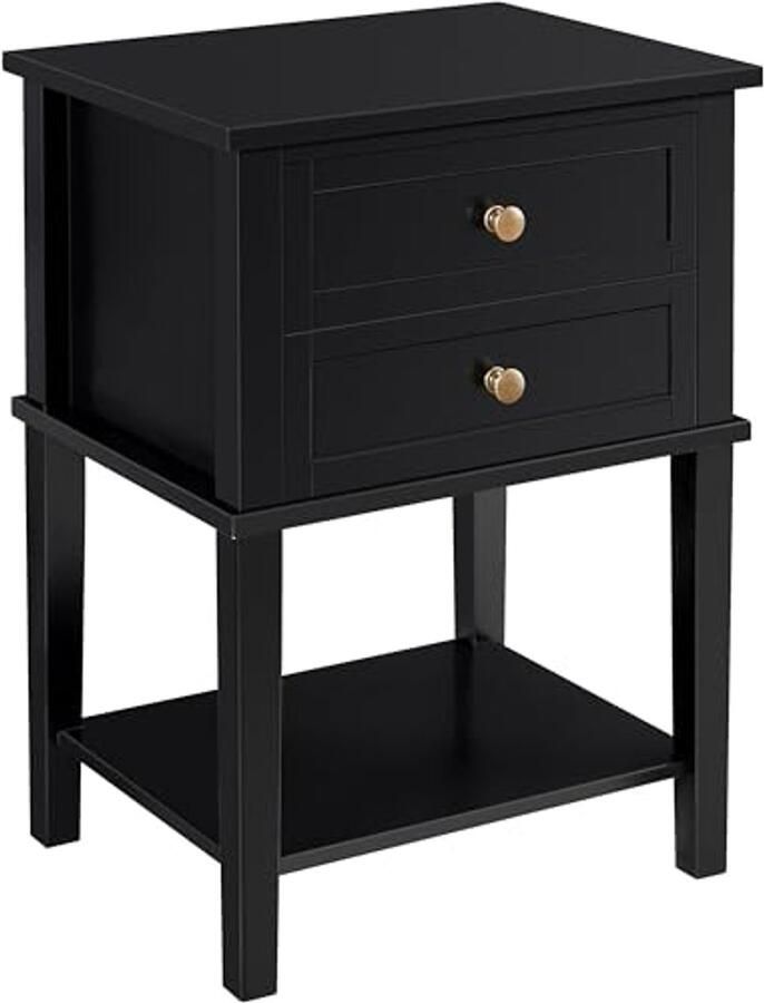 Moderne nachtkastjes met opbergladen en plank voor slaapkamer en woonkamer