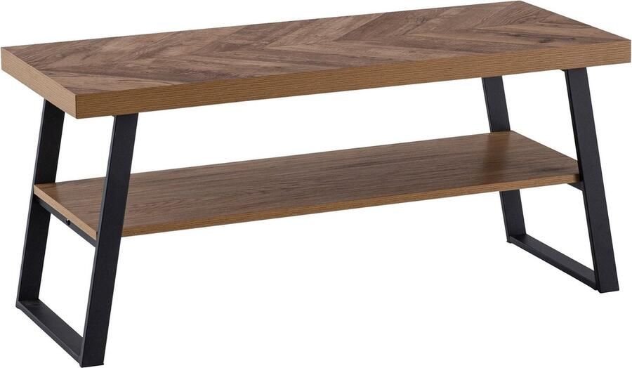 Rootz Living Rootz Moderne opbergbank Eenvoudige zitplaats Schoenenorganizer Robuust metalen frame 100 cm x 41 cm x 40 cm