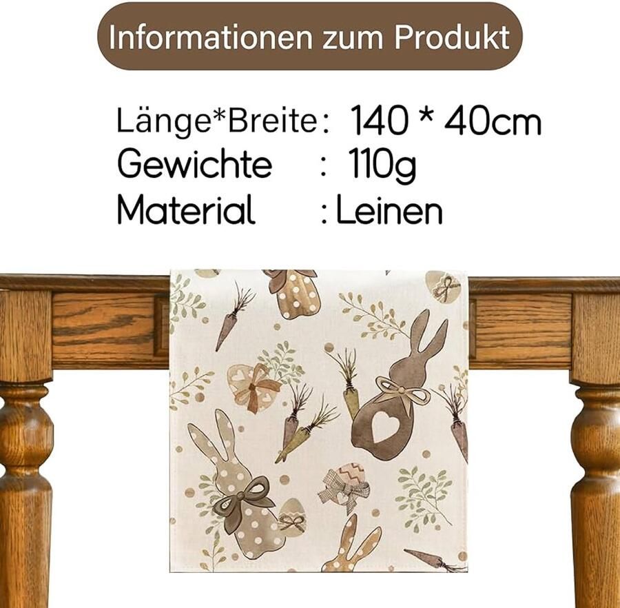 Moderne paas-tafelloper Seizoensgebonden decoratie 1 stuk