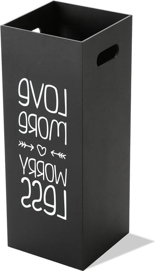 Moderne paraplubak voor inkomhal of slaapkamer Afmetingen 53 x 21 x 21 cm MDF hout Zwart en wit umbrella holder