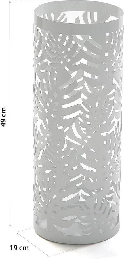 Moderne Paraplubak voor Inkomhal Pauwel Afmetingen H x B x H 49 x 19 x 19 cm Metaal Wit Kleur umbrella holder