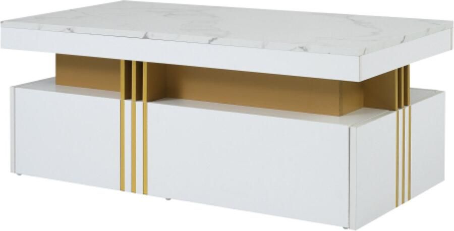 Zonder merk Gotagee Moderne Rechthoekige Salontafel met Hoogglansblad