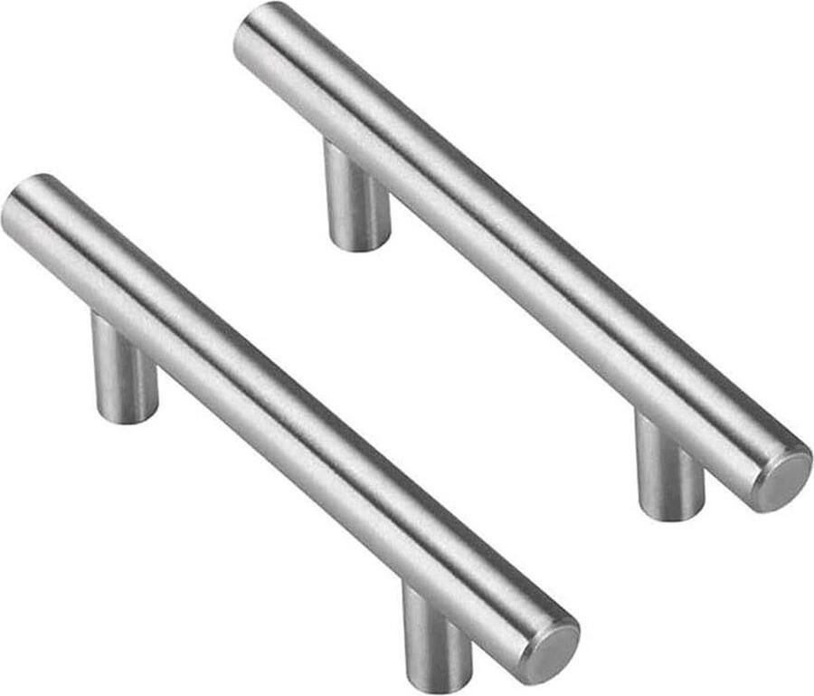 Moderne Roestvrij Stalen Meubelgrepen Bruggreep Deurgrepen Boorgatafstand 96mm Lade Kast Greep Set van 10