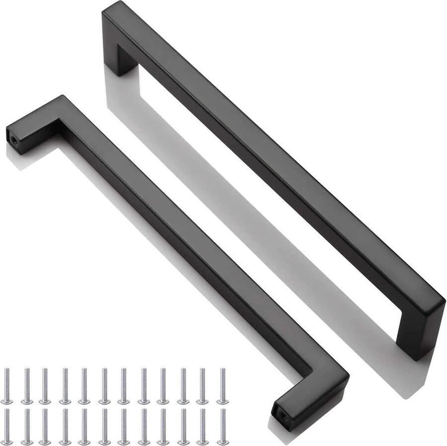 Moderne zwarte kastgrepen set van 20 roestvrijstalen meubelgrepen met handgrepen cabinet handle black