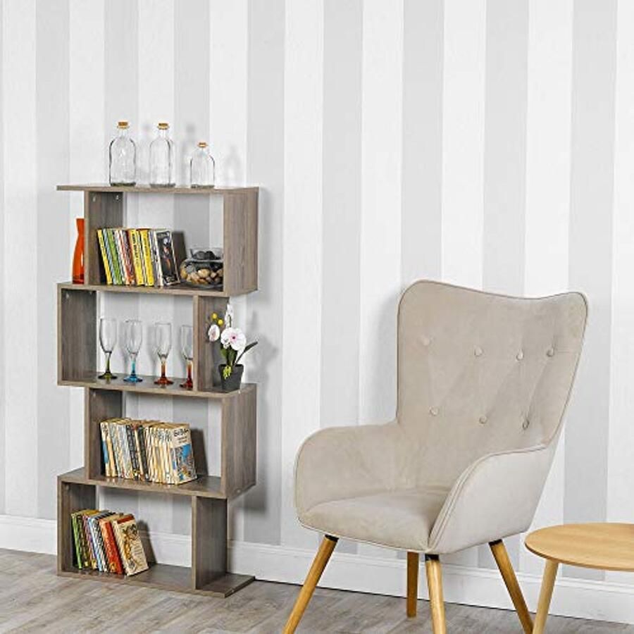 Moderne S-vormige Boekenkast Opbergoplossing in Kleuren en Maten