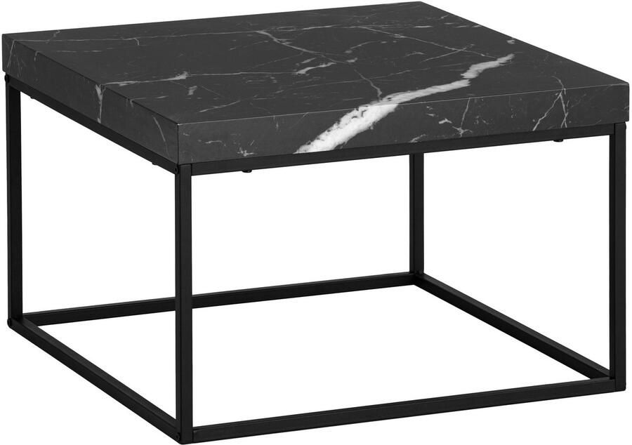Moderne salontafel Hedendaags middelpunt Stijlvolle woonkamertafel Marmeren look 60 cm x 60 cm x 38 cm