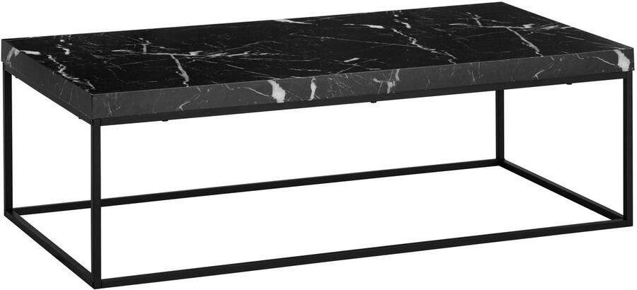 Moderne salontafel Matt Black Look Stijlvolle zwarte salontafel Robuust metalen frame 120 cm x 60 cm x 38 cm