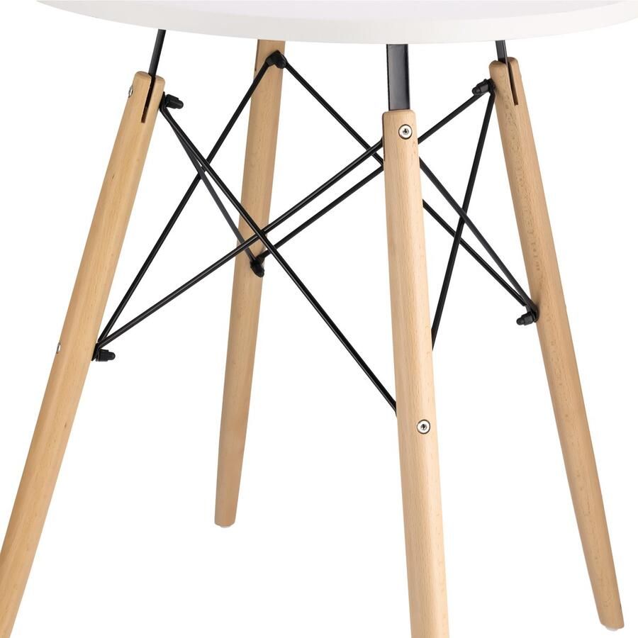 Moderne Scandinavische witte ronde tafel voor woonkamer eetkamer keuken