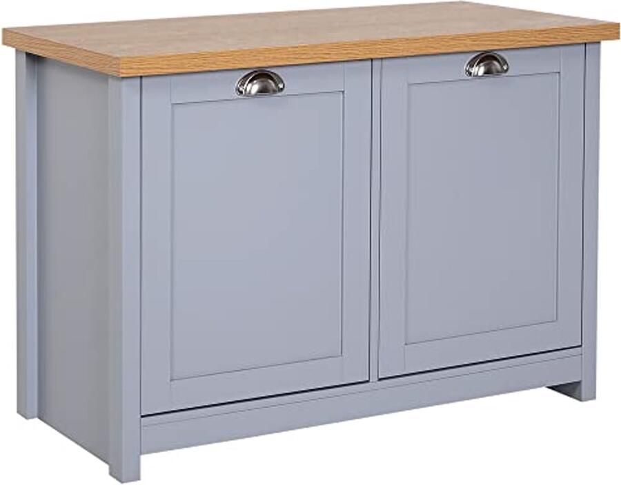 Moderne Schoenenkast met 2 Deuren en Onderbank voor de Gang in Grijs