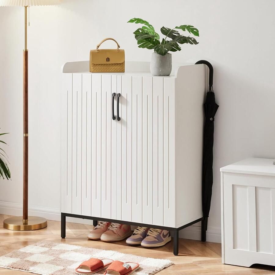 Moderne Schoenenkast met 2 Deuren en Verstelbare Planken Stijlvolle Opbergoplossing voor Hal en Slaapkamer