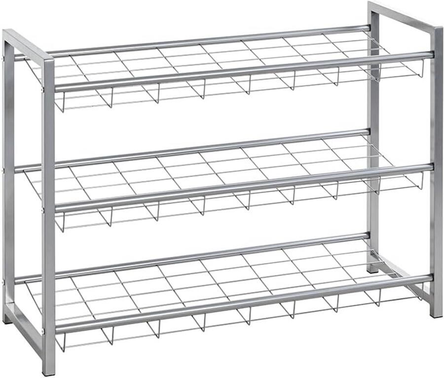 Moderne Schoenenrek Aluminium 80 cm voor 12 Paar Schoenen