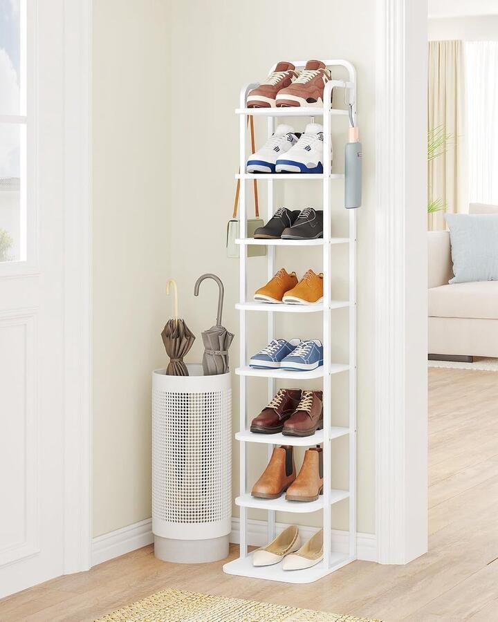 Moderne schoenenrekken – Metaal gecombineerd met hout voor duurzaam design