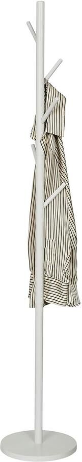 Moderne staande kapstok 5 haken wit metaal 170 cm
