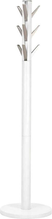 Moderne staande kapstok met 9 neerklapbare haken van rubberhout