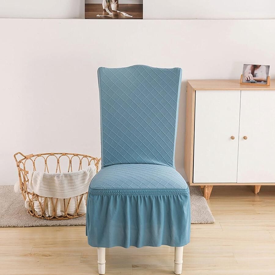 Universele Stretch Stoelhoezen 1 tot 6 Stuks Moderne Jacquard Hoes Wasbaar en Strijkvrij
