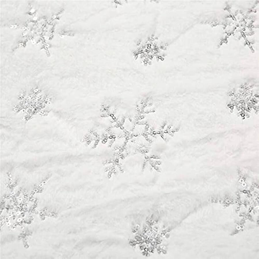 Moderne tafelloper sneeuwvlok Kerstdecoratie 1 stuk Wit 38 x 180 cm