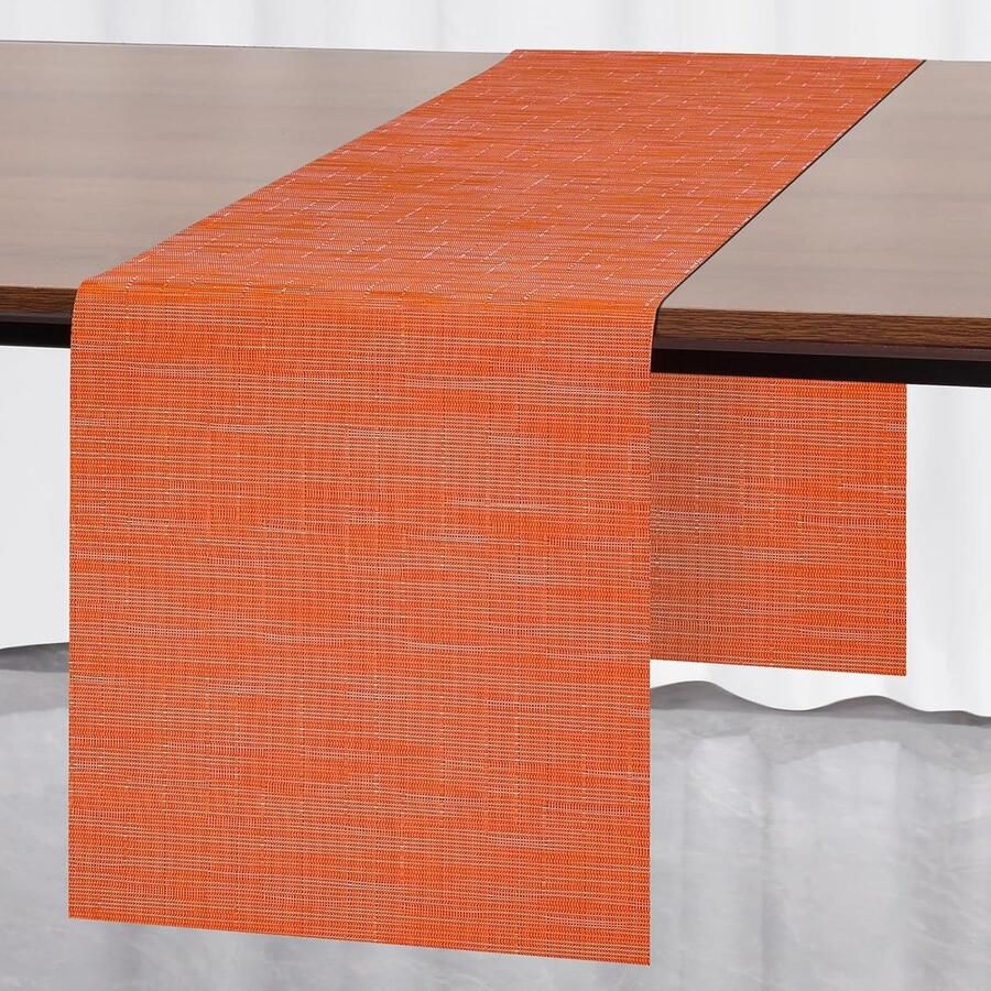 Tafelloper Afwasbaar Moderne Eetkamer Decoratie 1 stuk Oranje PVC 30 x 140 cm