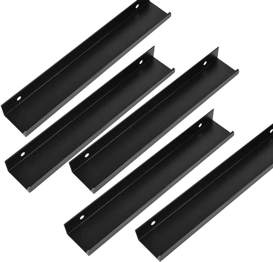 Moderne verborgen kastgrepen 5 stuks zwart 600 mm