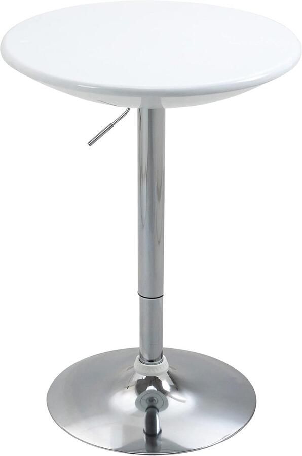 Moderne verhoogbare bartafel met draaibaar tafelblad en metalen onderstel Ø 61 cm - Foto 2