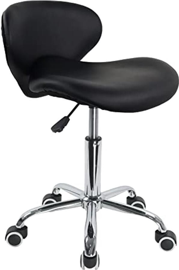 Moderne verstelbare schommelstoel met lage rug en PU-lederen zitting