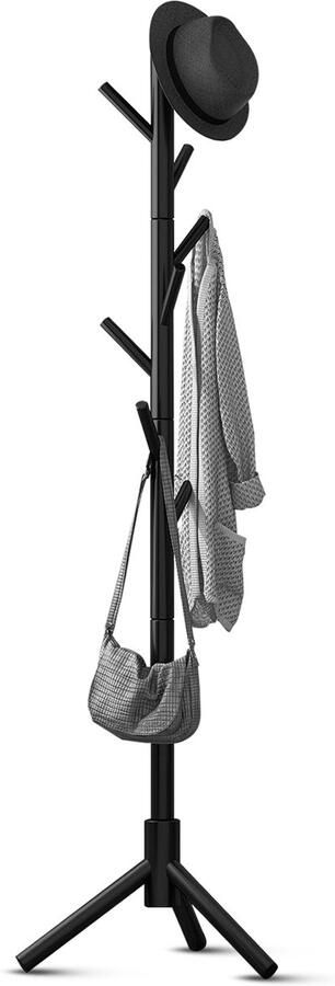 Moderne Vrijstaande Kapstok met Verstelbare Hoogte en Boomvormig Ontwerp voor Jassen en Tassen