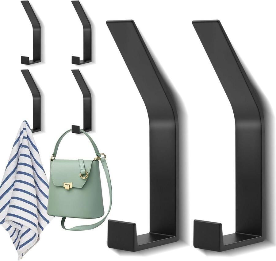 2 zoekwoord- Moderne wandgarderobe met 6 haken voor keuken slaapkamer kantoor