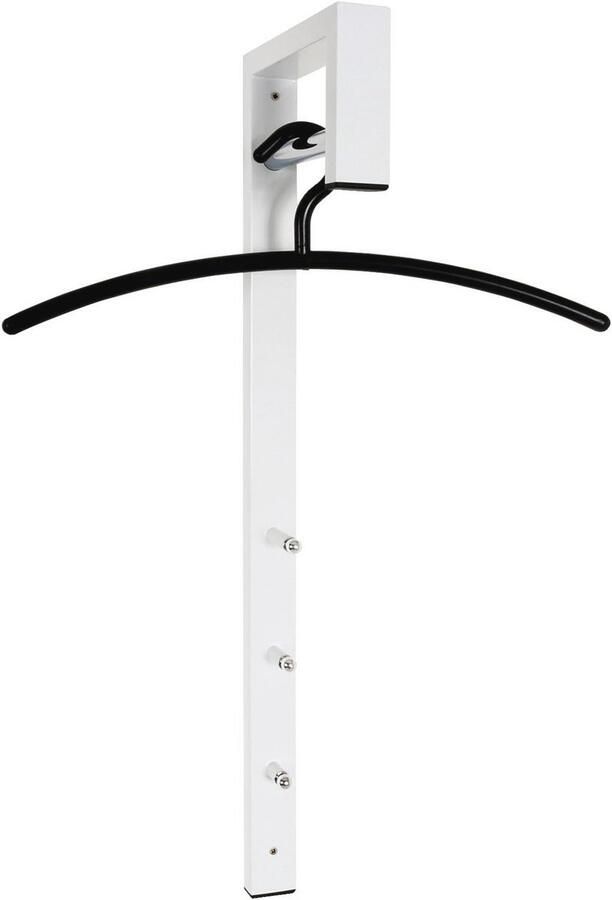 Moderne Wandkapstok in Chroom en Wit Perfect voor de Hal