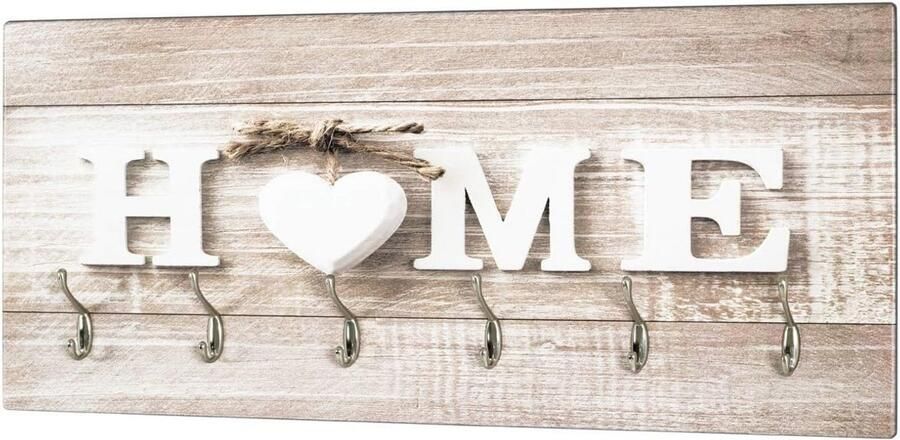 Moderne Wandkapstok in Roestvrijstaal-look 90 cm Breed 40 cm Hoog 8 cm Diep