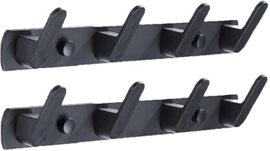 Moderne Wandkapstok met 4 Haken Ideaal voor Kleding Hoeden en Tassen