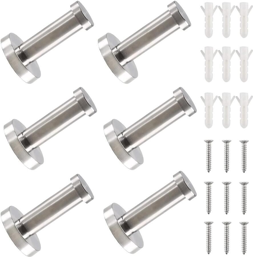 Moderne wandkapstok stijlvol ontwerp 1 stuk roestvrij staal