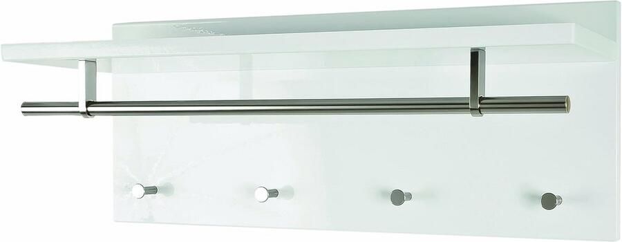 Moderne Wandkapstok van MDF met Roestvrijstalen Accenten 75 cm Breed