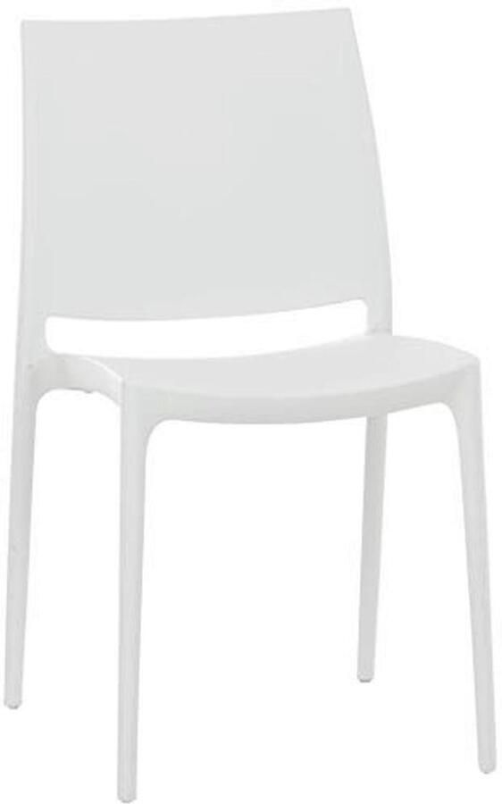 Moderne witte kunststof stoel veelzijdige designstoel voor elk interieur