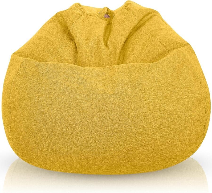 Moderne zitzak XXL voor woonkamer en tienerkamer Gele comfortabele beanbag