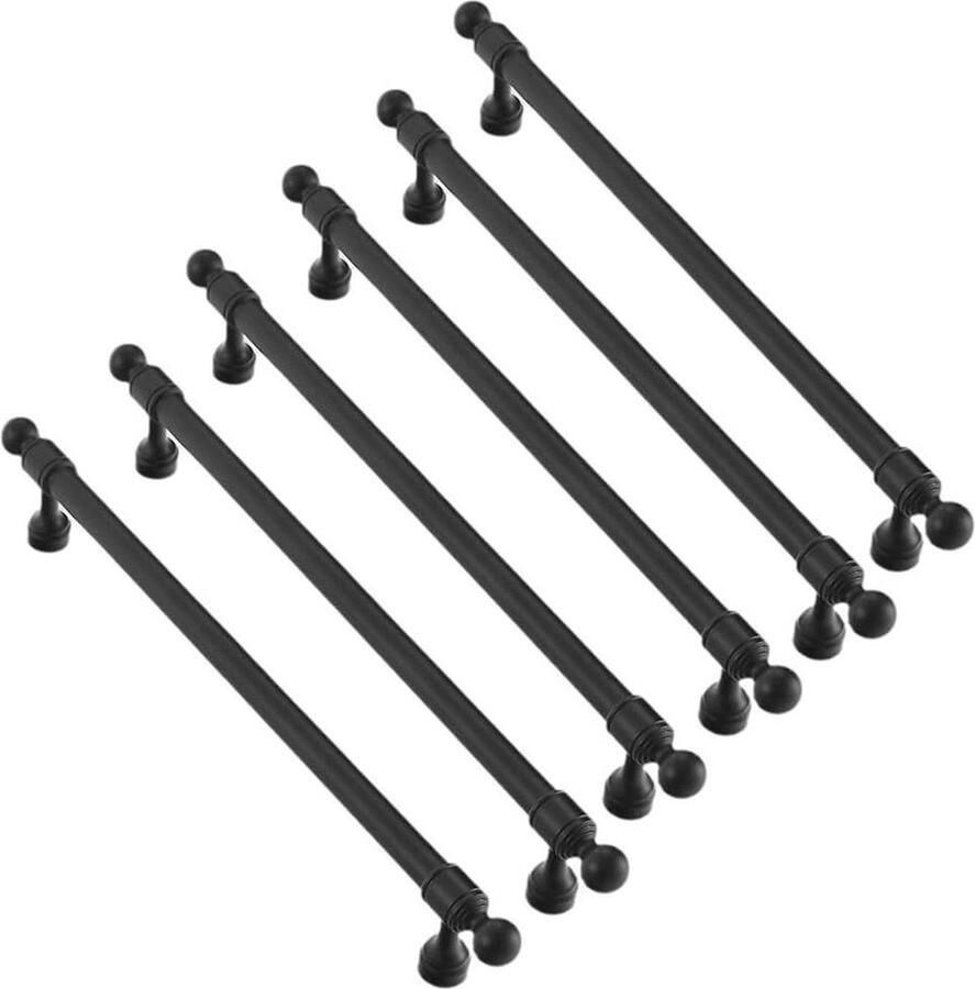 Zwart Meubelgrepen 128mm Moderne Keukengrepen Zinklegering Handvat Slaapkamer Ladekastgreep 6 stuks