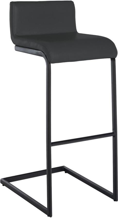 Moderne Zwarte Barkruk Bistrokruk Ergonomisch Design Onderhoudsvriendelijk Kunstleer