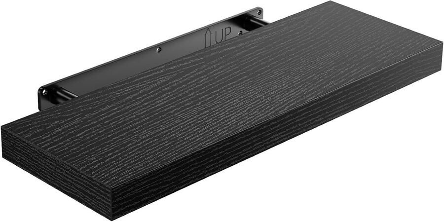 Wandrek Decoratief en Functioneel 1 stuk Zwart 40 x 14 cm