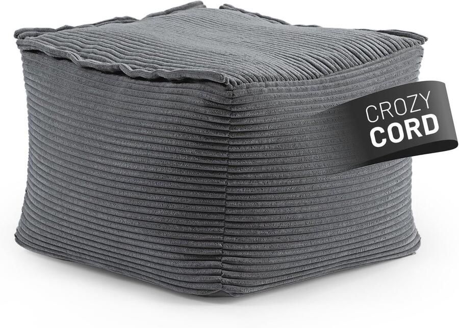 Modulaire Zitzak-Kruk Trendy Corduroy Poef voor Woonkamer en Kinderkamer Zacht en Duurzaam 54 x 54 x 40 cm